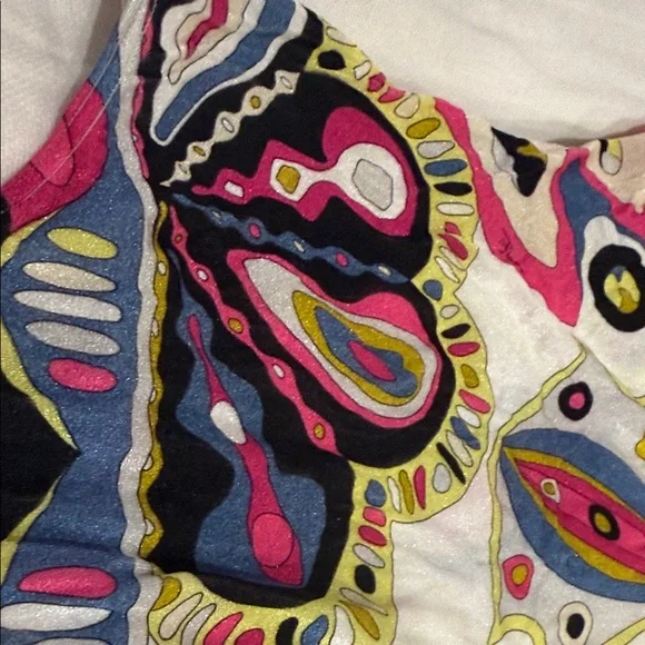 Emilio Pucci for Wolford Colorful Abstract Patterned Sleeveless Bodysuit XSmall - Picture 4 of 6